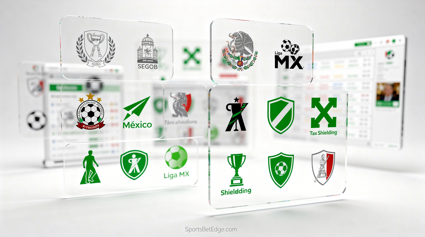 Infographic overview illustrating the legal status and market insights for sports betting in Sports Betting in Mexico 2026 — SEGOB, Liga MX & Tax Shielding