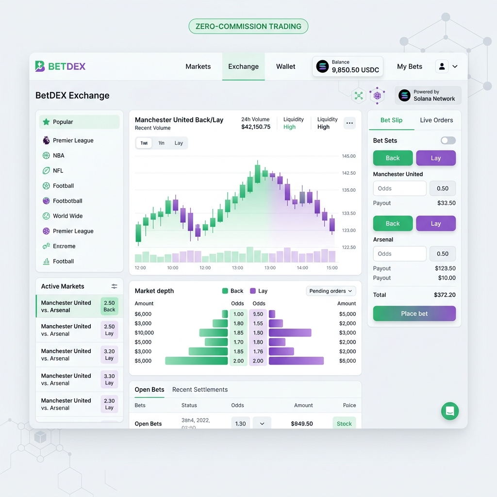 Interactive operational interface breakdown of BetDEX
