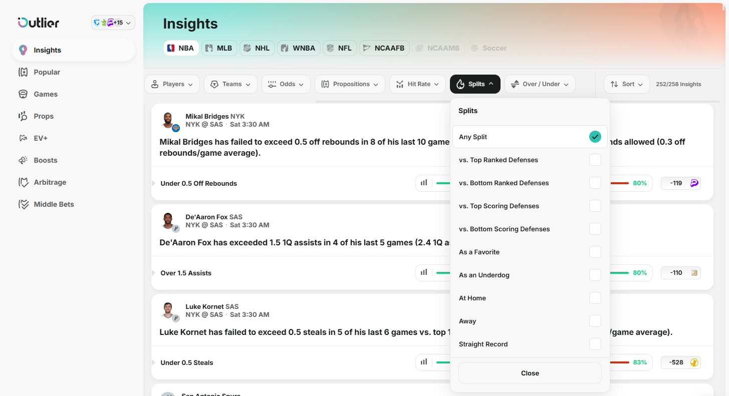 Outlier Insights Interface