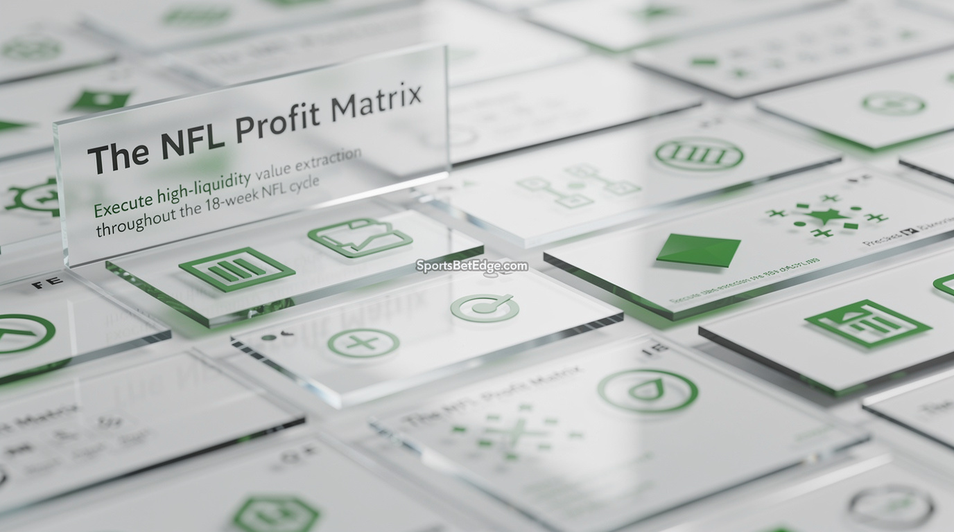 Premium quantitative workflow visualization mapping the core strategic concepts for The NFL Profit Matrix